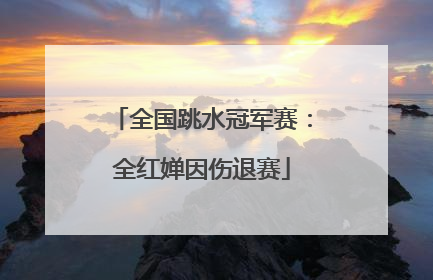 全国跳水冠军赛：全红婵因伤退赛