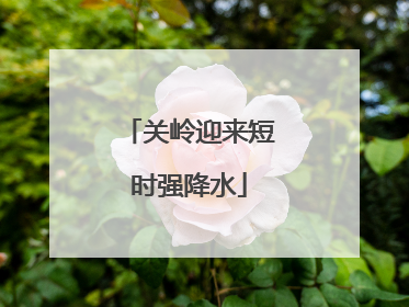 关岭迎来短时强降水
