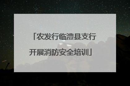 农发行临澧县支行开展消防安全培训