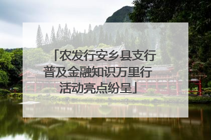 农发行安乡县支行普及金融知识万里行活动亮点纷呈