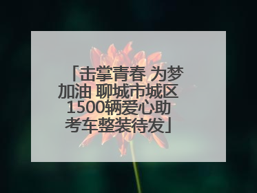 击掌青春 为梦加油 聊城市城区1500辆爱心助考车整装待发