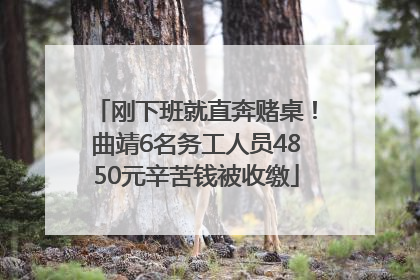 刚下班就直奔赌桌！曲靖6名务工人员4850元辛苦钱被收缴