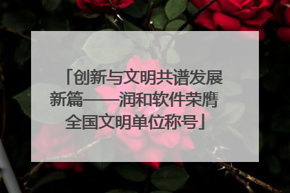 创新与文明共谱发展新篇——润和软件荣膺全国文明单位称号