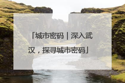 城市密码｜深入武汉，探寻城市密码