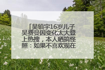 吴镇宇16岁儿子吴费曼因变化太大登上热搜，本人晒搞怪照：如果不喜欢现在的我可以离开