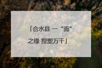 合水县 一“面”之缘 捏塑万千