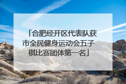 合肥经开区代表队获市全民健身运动会五子棋比赛团体第一名
