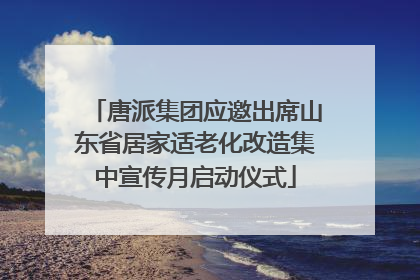 唐派集团应邀出席山东省居家适老化改造集中宣传月启动仪式