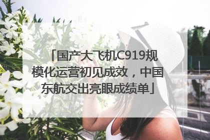 国产大飞机C919规模化运营初见成效，中国东航交出亮眼成绩单