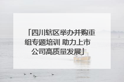 四川辖区举办并购重组专题培训 助力上市公司高质量发展