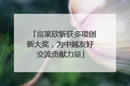 富莱欣斩获多项创新大奖，为中越友好交流贡献力量