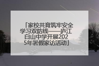 家校共育筑牢安全学习双防线——庐江白山中学开展2025年暑假家访活动