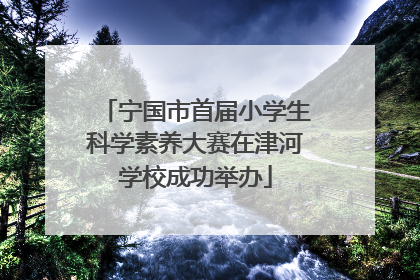 宁国市首届小学生科学素养大赛在津河学校成功举办