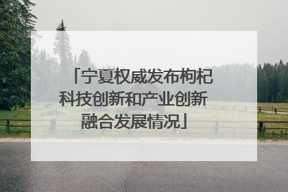 宁夏权威发布枸杞科技创新和产业创新融合发展情况