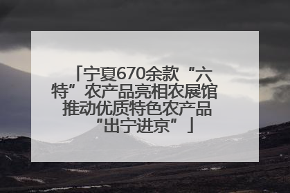 宁夏670余款“六特”农产品亮相农展馆 推动优质特色农产品“出宁进京”