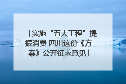 实施“五大工程”提振消费 四川这份《方案》公开征求意见