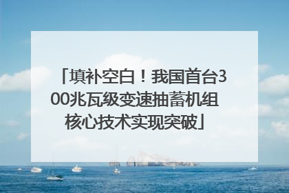 填补空白！我国首台300兆瓦级变速抽蓄机组核心技术实现突破