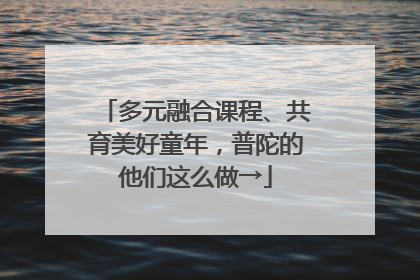 多元融合课程、共育美好童年，普陀的他们这么做→