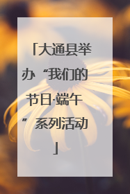 大通县举办“我们的节日·端午”系列活动