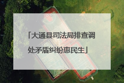 大通县司法局排查调处矛盾纠纷惠民生