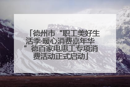 德州市“职工美好生活季·暖心消费嘉年华”德百家电惠工专项消费活动正式启动