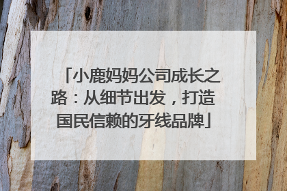 小鹿妈妈公司成长之路：从细节出发，打造国民信赖的牙线品牌