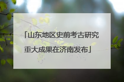 山东地区史前考古研究重大成果在济南发布