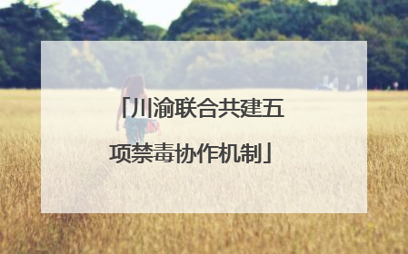 川渝联合共建五项禁毒协作机制