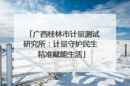 广西桂林市计量测试研究所：计量守护民生 精准赋能生活