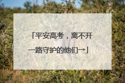 平安高考，离不开一路守护的他们→