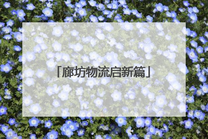 廊坊物流启新篇