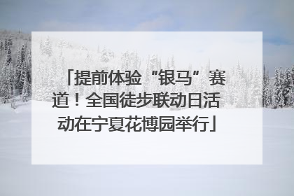 提前体验“银马”赛道！全国徒步联动日活动在宁夏花博园举行