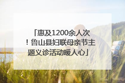 惠及1200余人次！鲁山县妇联母亲节主题义诊活动暖人心