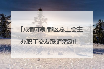 成都市新都区总工会主办职工交友联谊活动