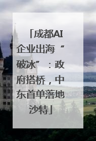 成都AI企业出海“破冰”：政府搭桥，中东首单落地沙特