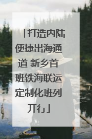 打造内陆便捷出海通道 新乡首班铁海联运定制化班列开行