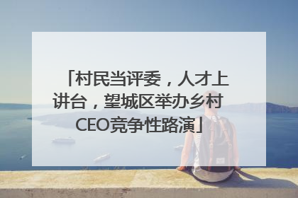 村民当评委，人才上讲台，望城区举办乡村CEO竞争性路演