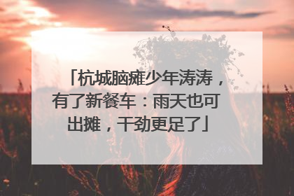 杭城脑瘫少年涛涛，有了新餐车：雨天也可出摊，干劲更足了