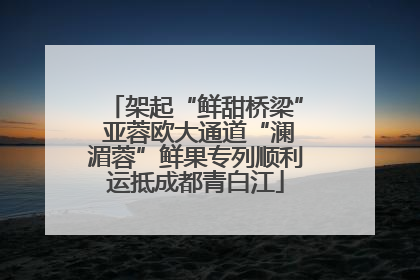 架起“鲜甜桥梁” 亚蓉欧大通道“澜湄蓉”鲜果专列顺利运抵成都青白江
