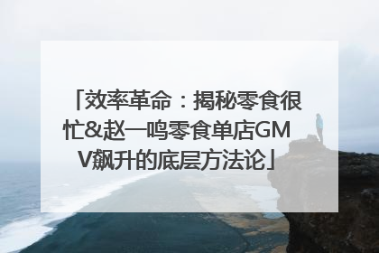 效率革命：揭秘零食很忙&赵一鸣零食单店GMV飙升的底层方法论