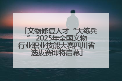 文物修复人才“大练兵” 2025年全国文物行业职业技能大赛四川省选拔赛即将启幕