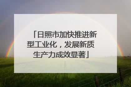 日照市加快推进新型工业化，发展新质生产力成效显著