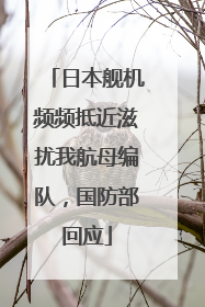 日本舰机频频抵近滋扰我航母编队，国防部回应