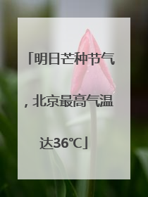 明日芒种节气，北京最高气温达36℃