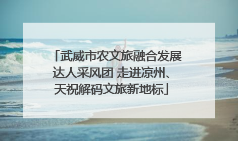 武威市农文旅融合发展达人采风团 走进凉州、天祝解码文旅新地标