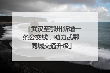 武汉至鄂州新增一条公交线，助力武鄂同城交通升级
