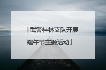武警桂林支队开展端午节主题活动