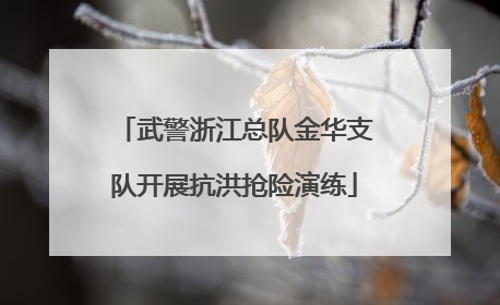 武警浙江总队金华支队开展抗洪抢险演练