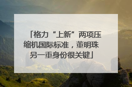 格力“上新”两项压缩机国际标准，董明珠另一重身份很关键