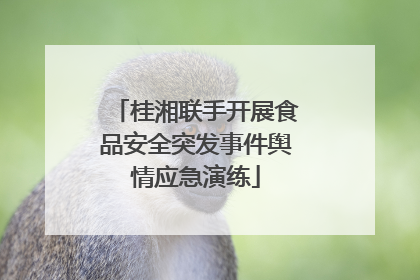 桂湘联手开展食品安全突发事件舆情应急演练